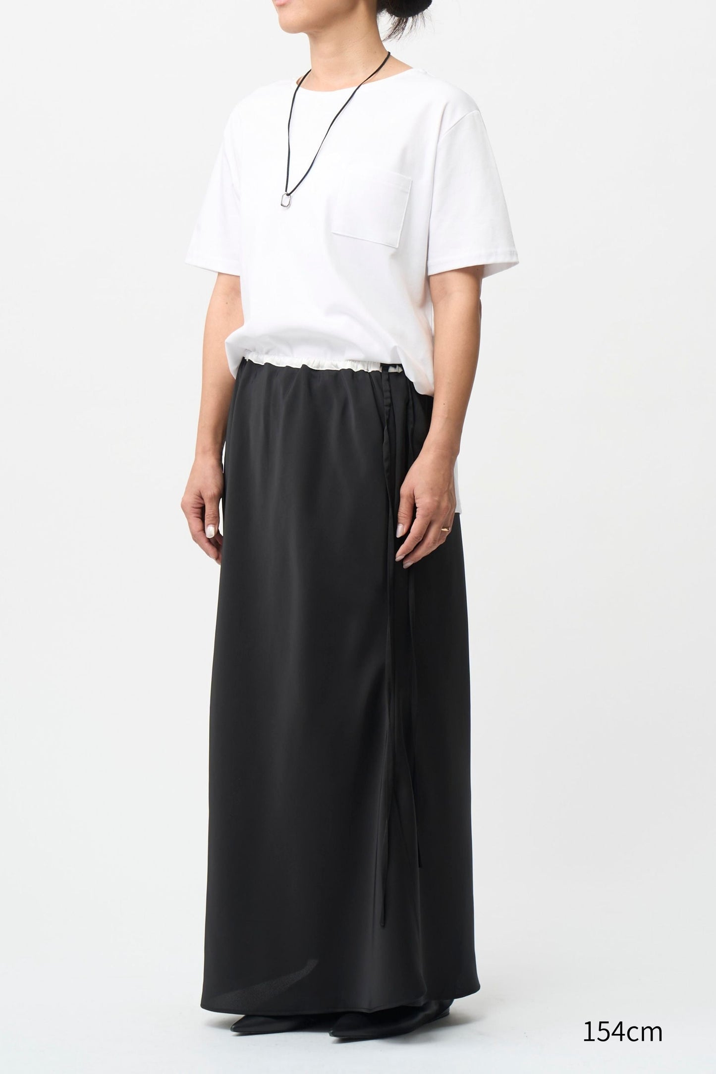 Minimal Pocket Silket T-shirts - BLACK・WHITE・DARK GRAY