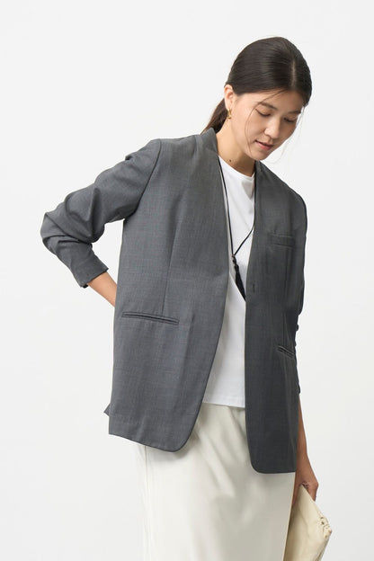 Mood Jacket No-Collar - GRAY