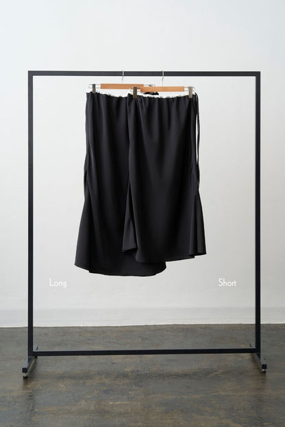 Satin Maxi Skirt - GRAY Short・Long