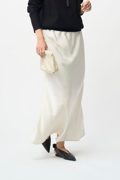 Satin Maxi Skirt - OFF WHITE Short・Long