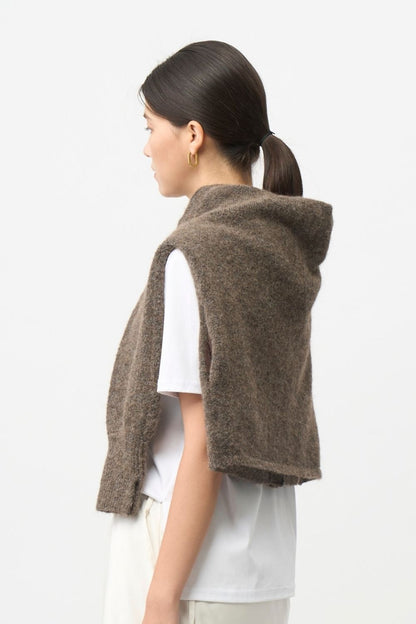 Shaggy Cardigan - BROWN