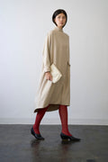 Stand Collar Light Coat - BEIGE