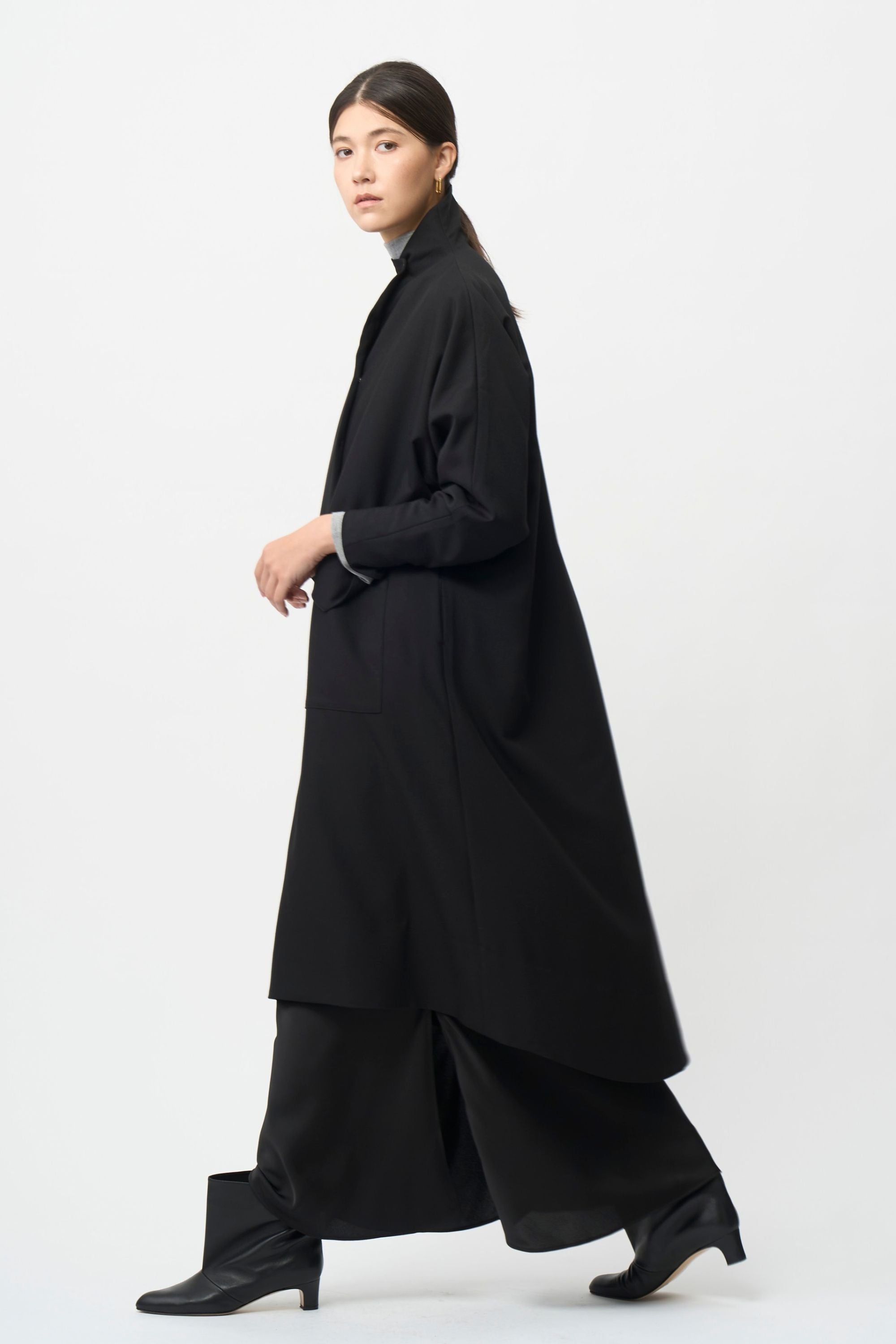 Stand Collar Light Coat - BEIGE – seven dot