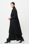 Stand Collar Light Coat - BLACK