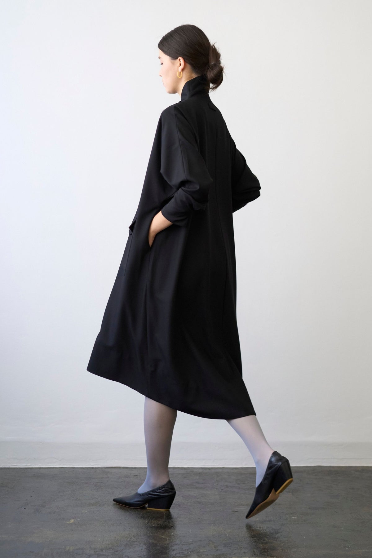 Stand Collar Light Coat - BEIGE