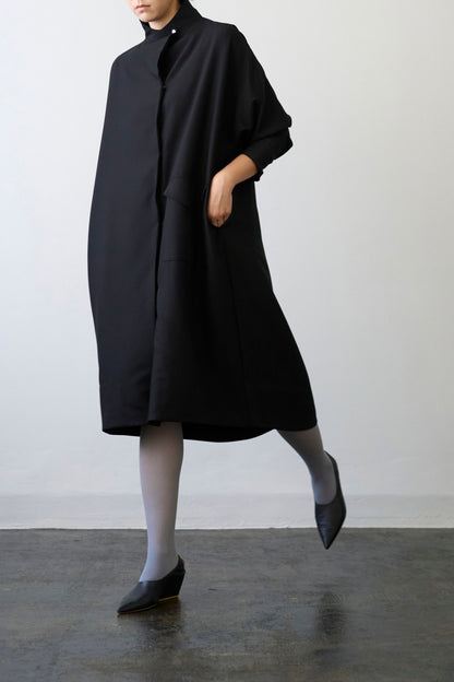 Stand Collar Light Coat - BEIGE