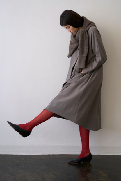 Stand Collar Light Coat - GRAY