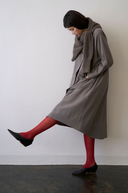 Stand Collar Light Coat - GRAY