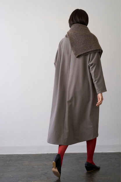 Stand Collar Light Coat - GRAY