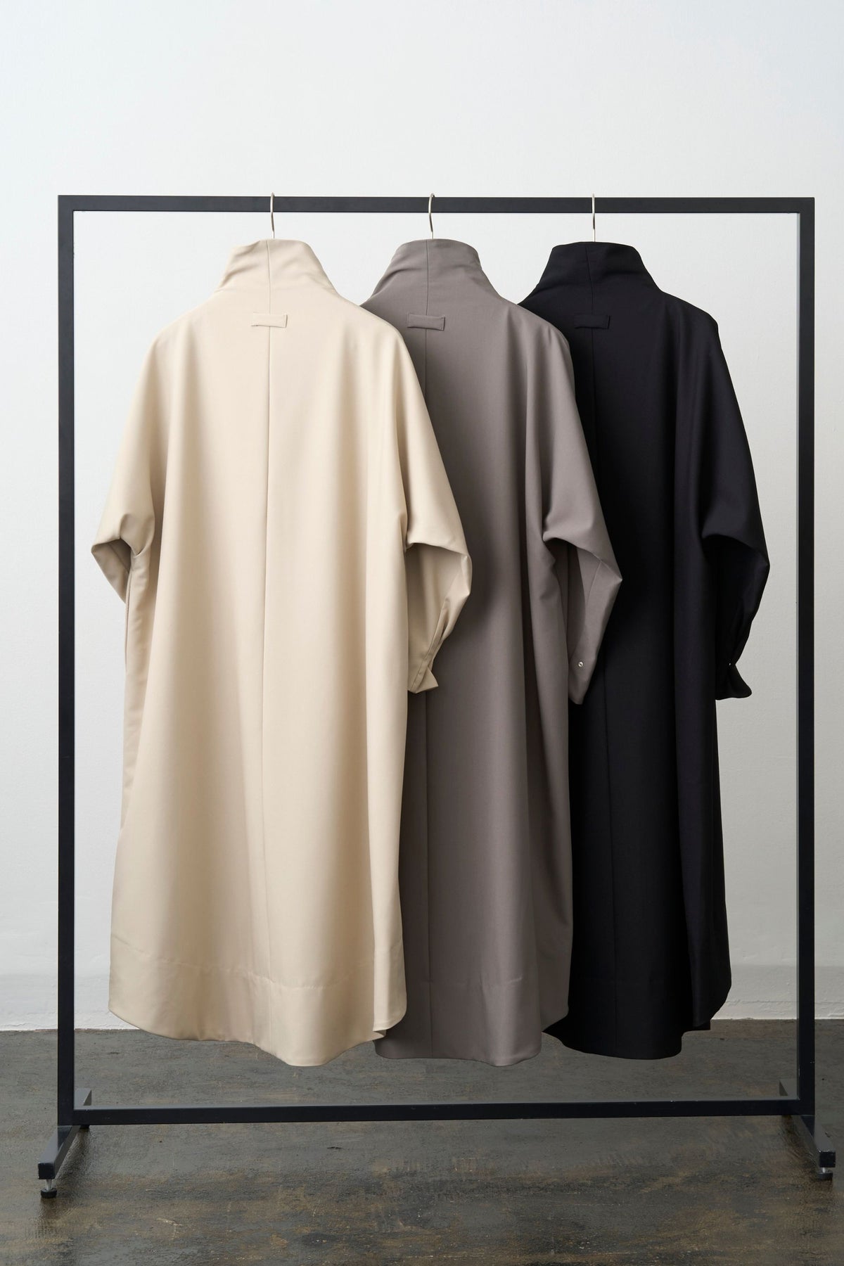 Stand Collar Light Coat - BEIGE