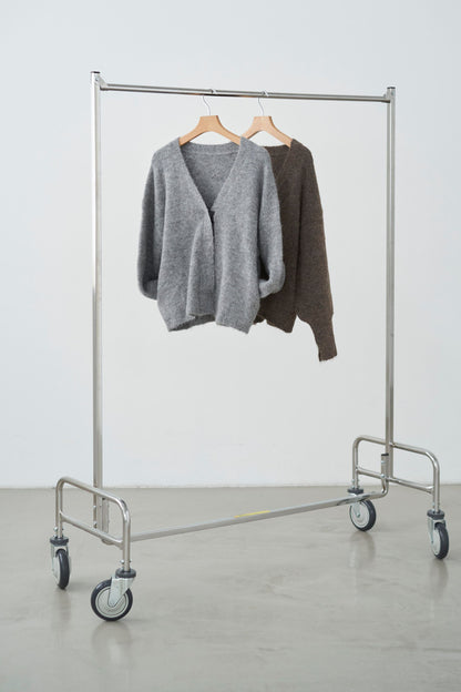 Shaggy Cardigan - BROWN