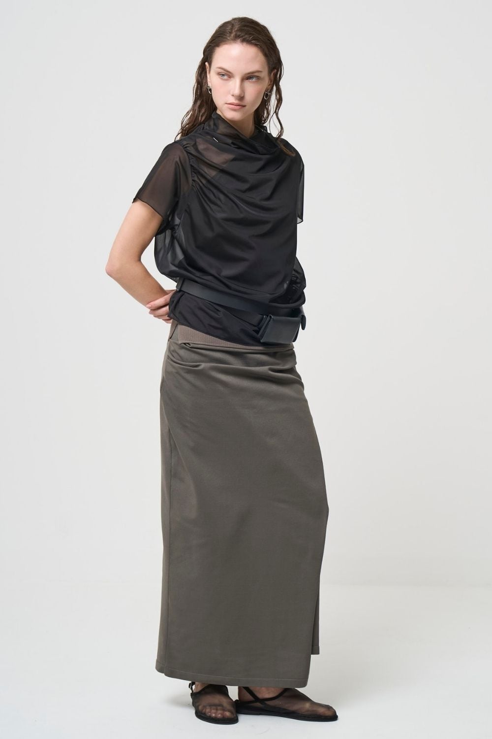 River Sheer Tops - BLACK