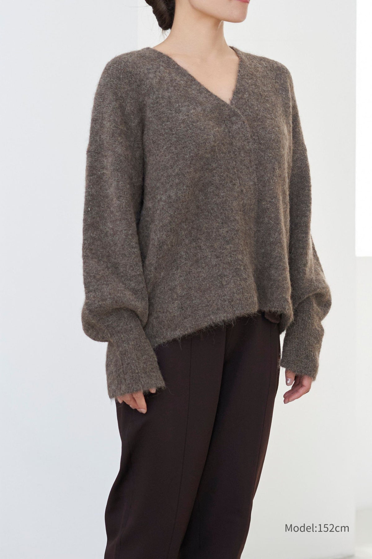 Shaggy Cardigan - BROWN