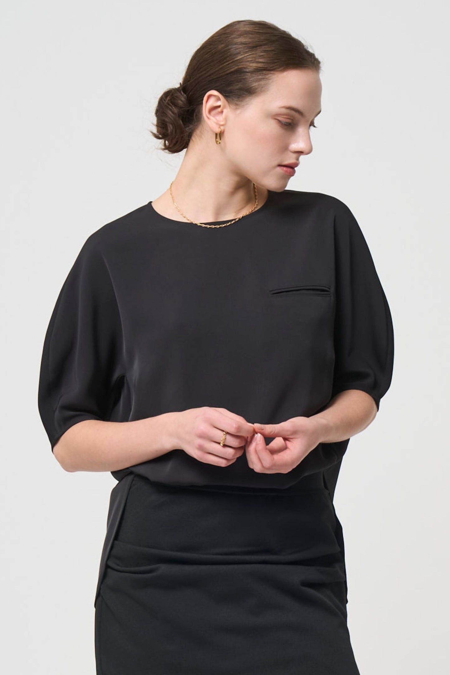 Short Sleeves TOPS - BLACK