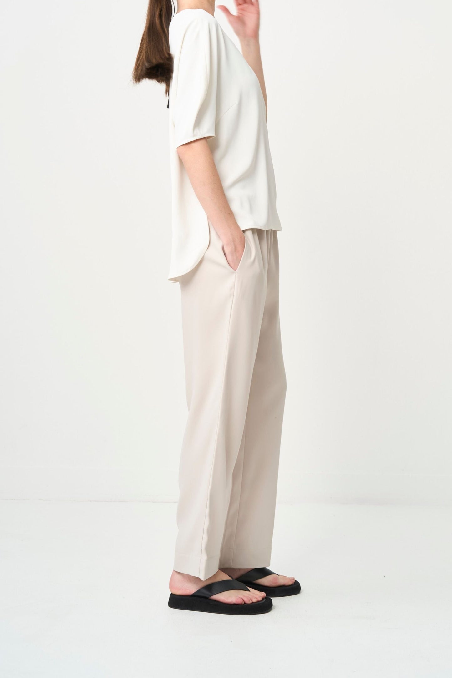 Switching Relax Pants - WHITE