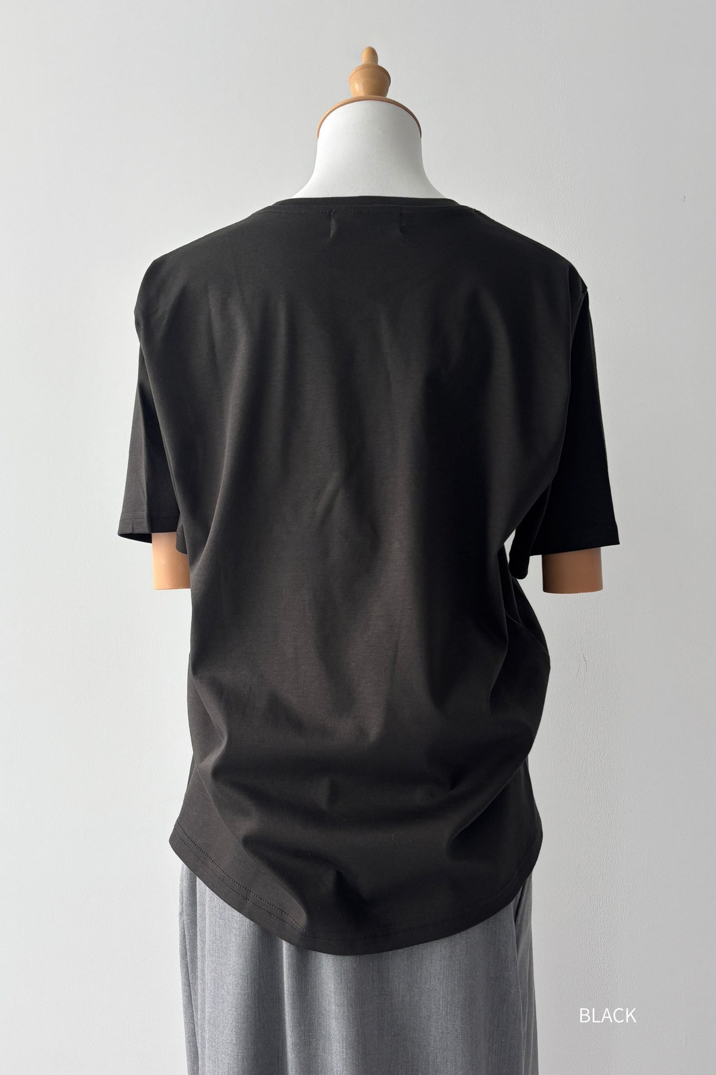Minimal Pocket Silket T-shirts - BLACK・WHITE・DARK GRAY