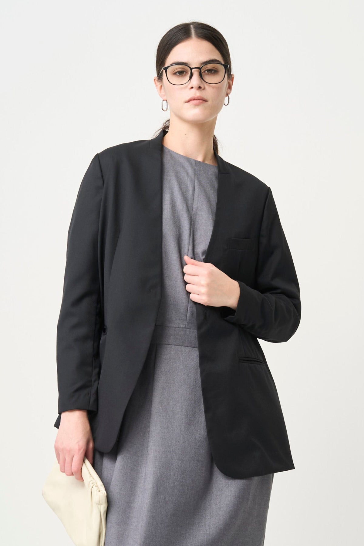 Mood Jacket No-Collar - BLACK