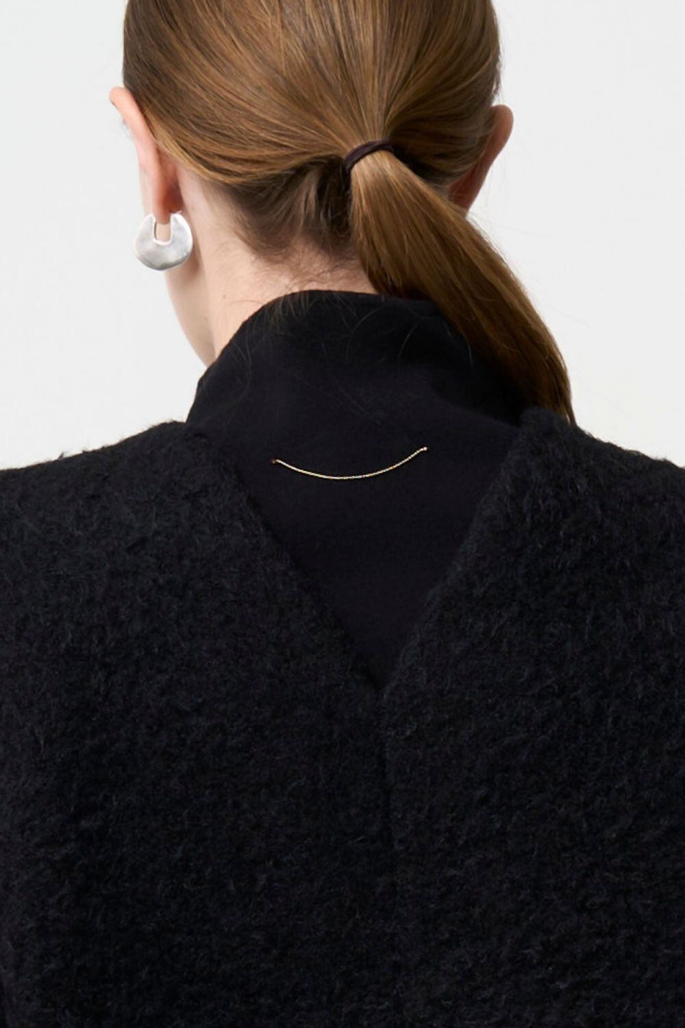 Bottle neck Knit - BLACK