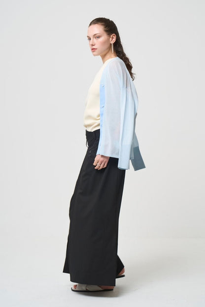 Breathable Cotton Cardigan - BLUE