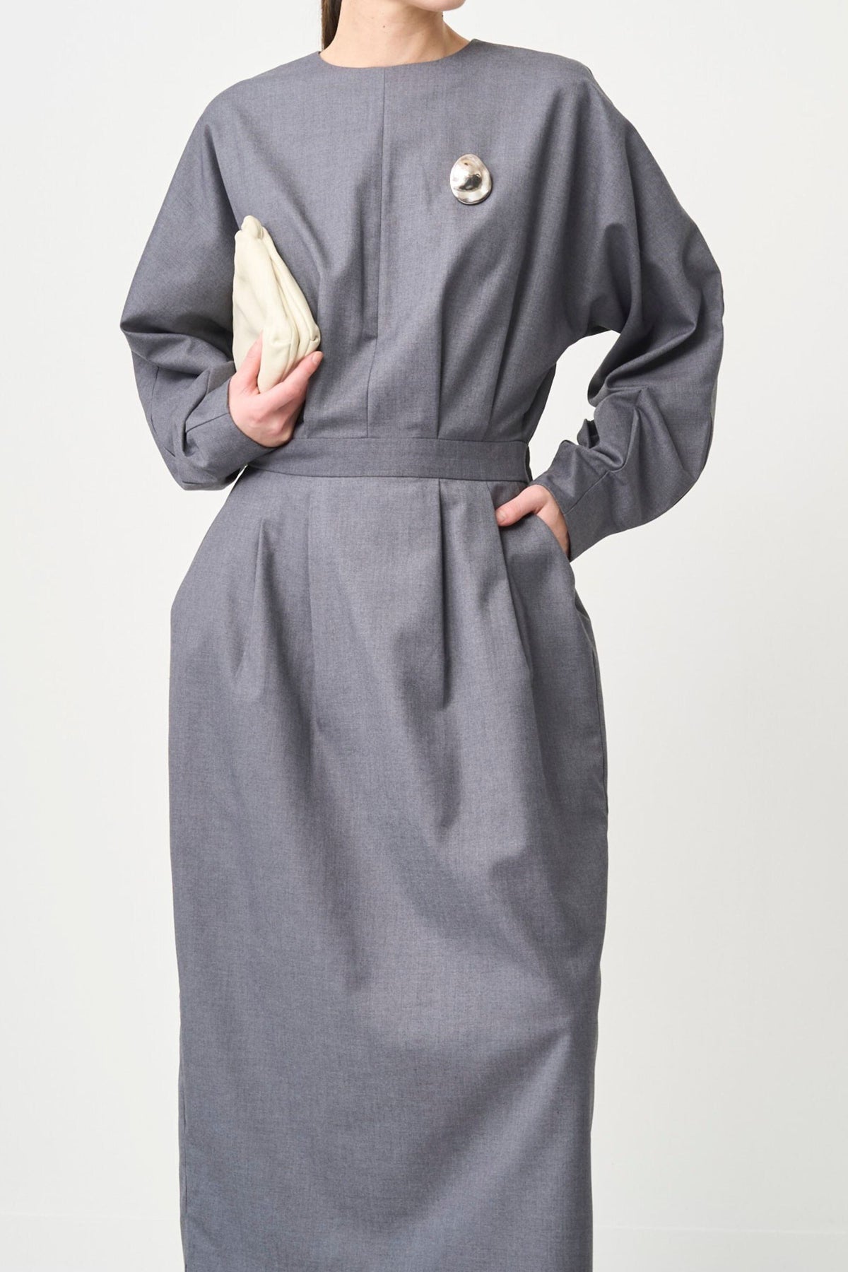 Rhombus Cocoon One piece - GRAY
