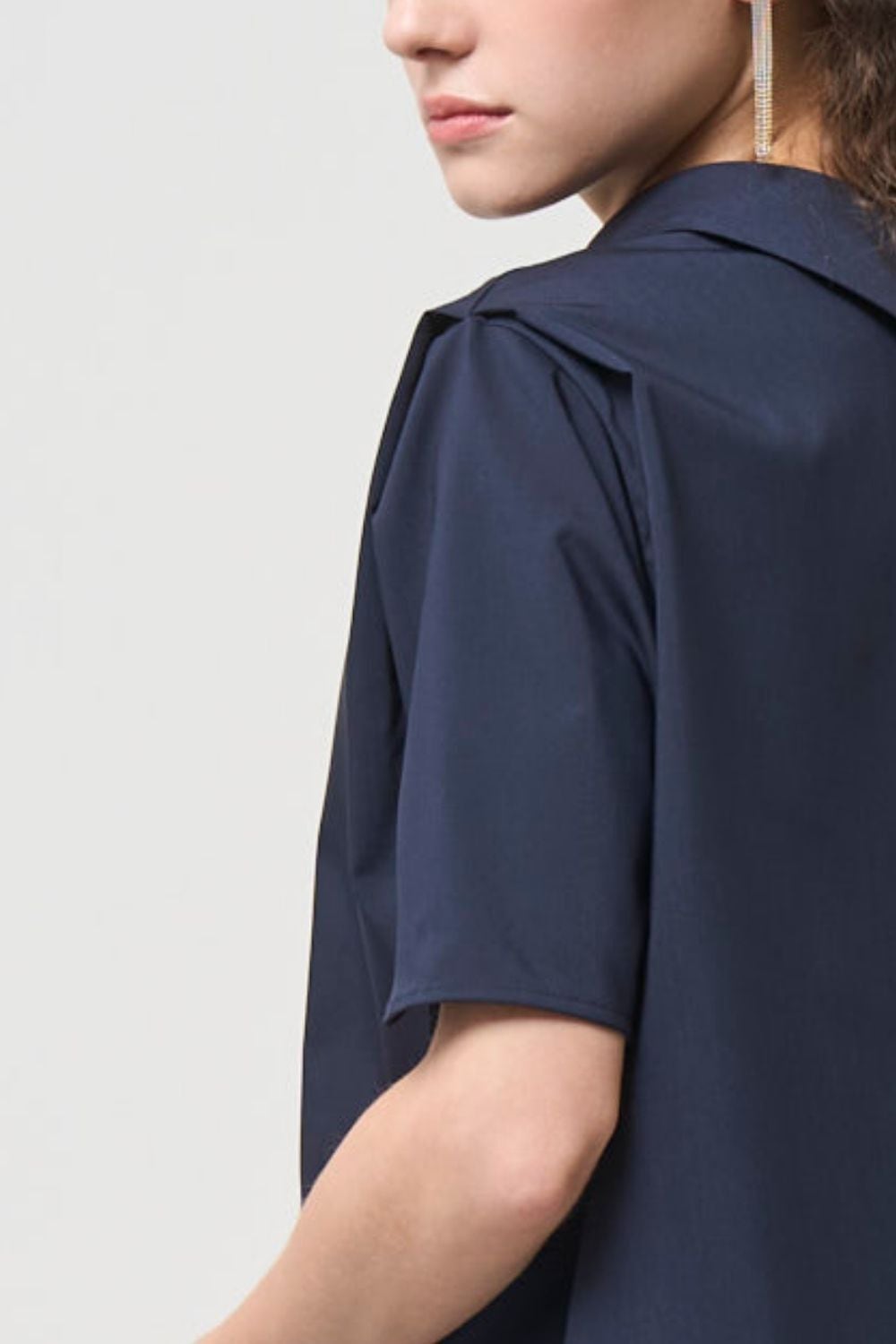 2way Collar Blouse - NAVY