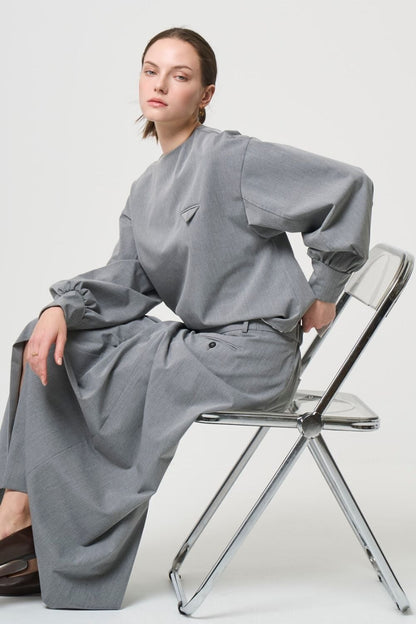 Mannish Pocket Tops - GRAY