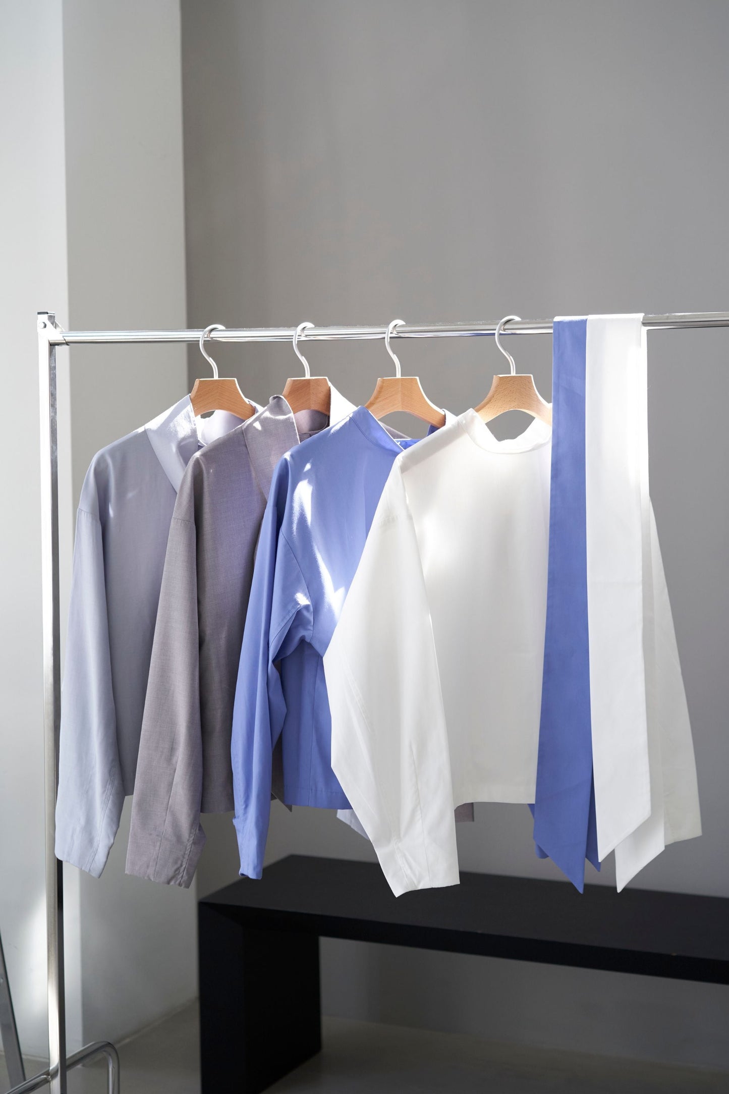 Ribbon Blouse - ICE GRAY