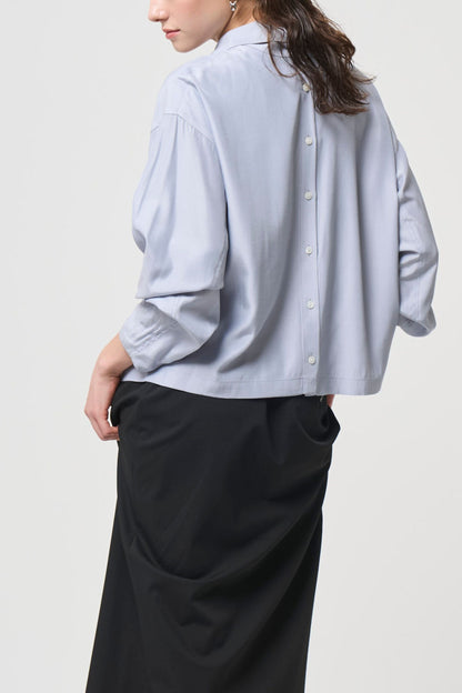 Ribbon Blouse - ICE GRAY