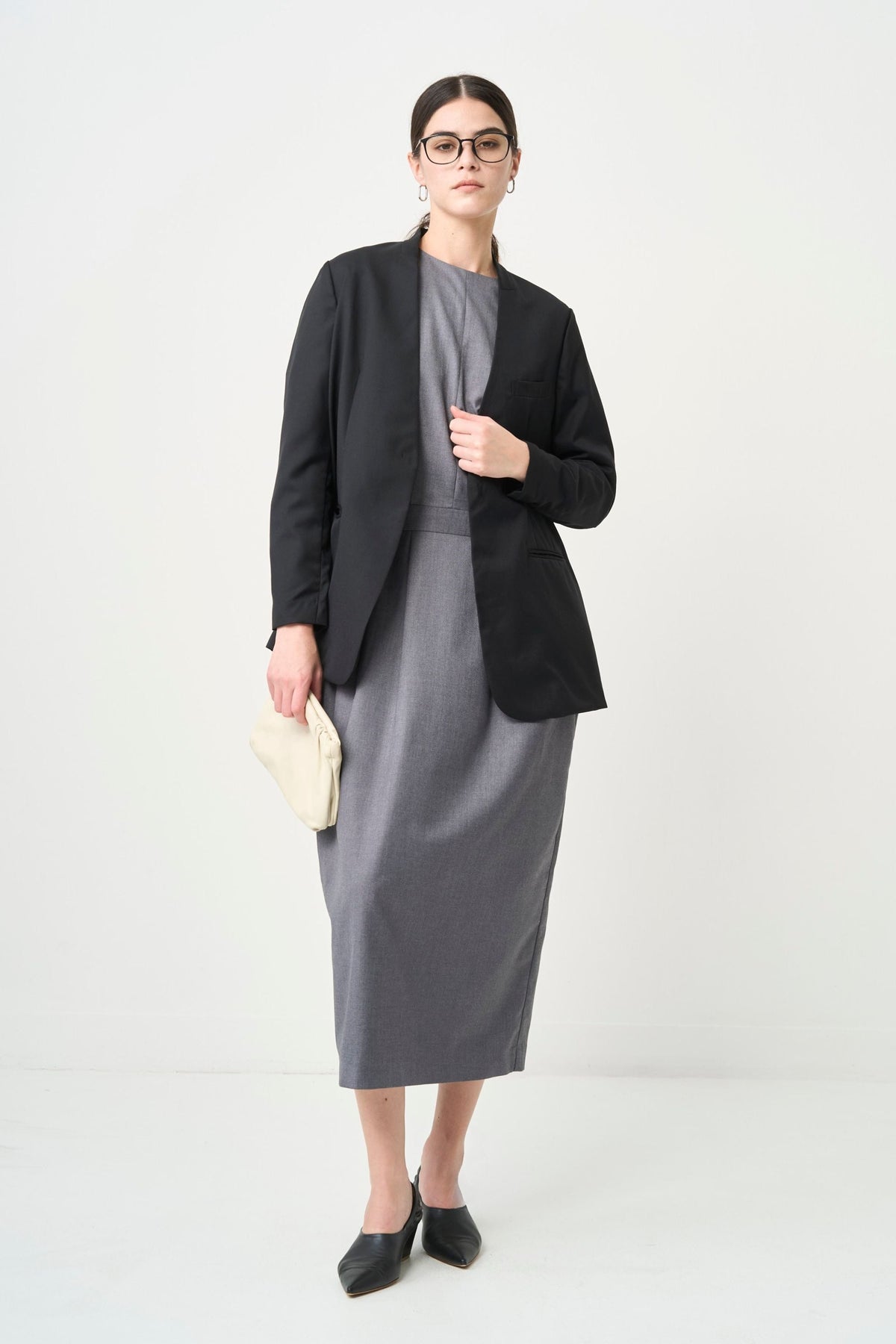Rhombus Cocoon One piece - GRAY