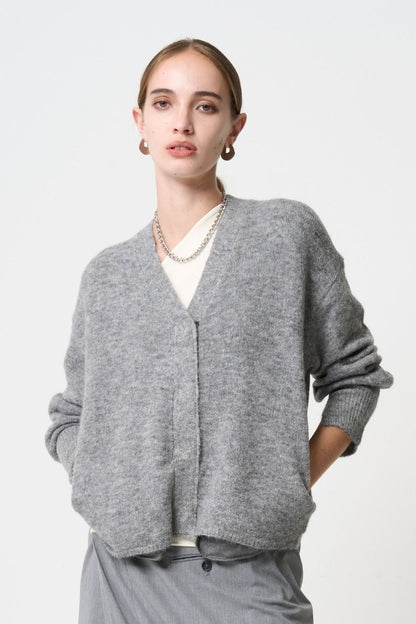 Shaggy Cardigan - GRAY
