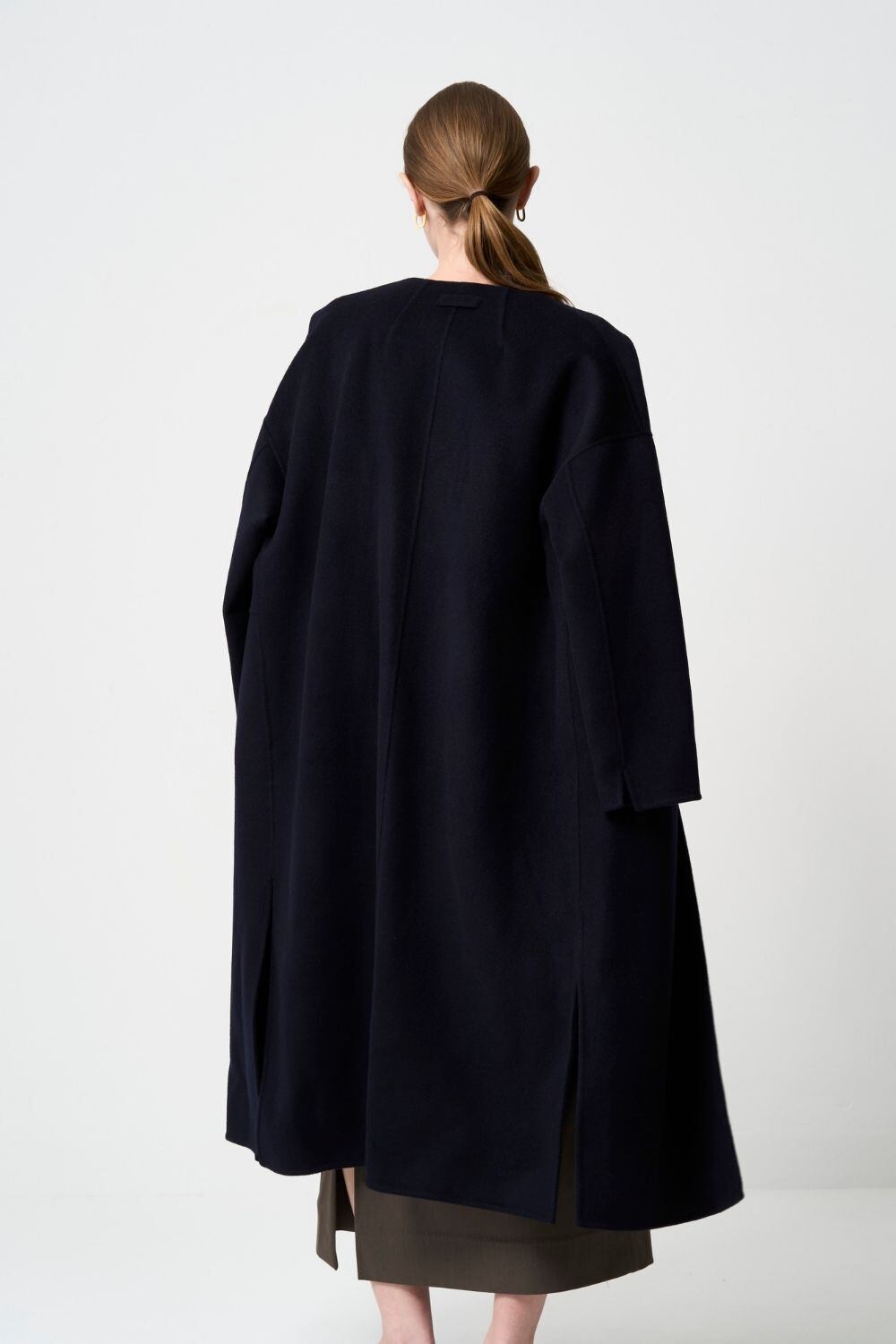 Wool River Tailored Coat - Dark Navy