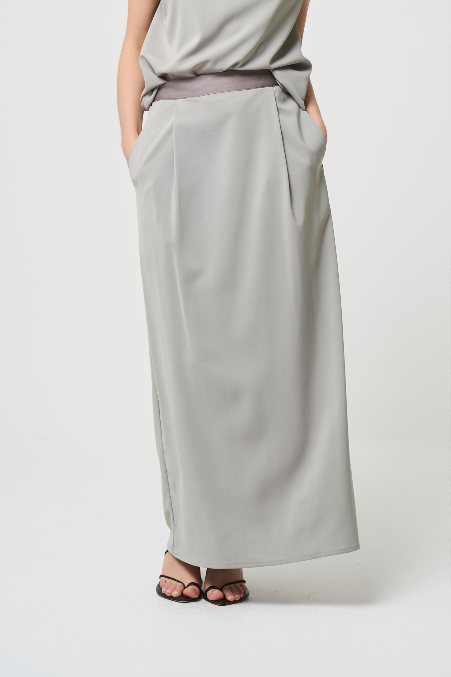 2way Long Straight Skirt - PISTACHIO GREEN