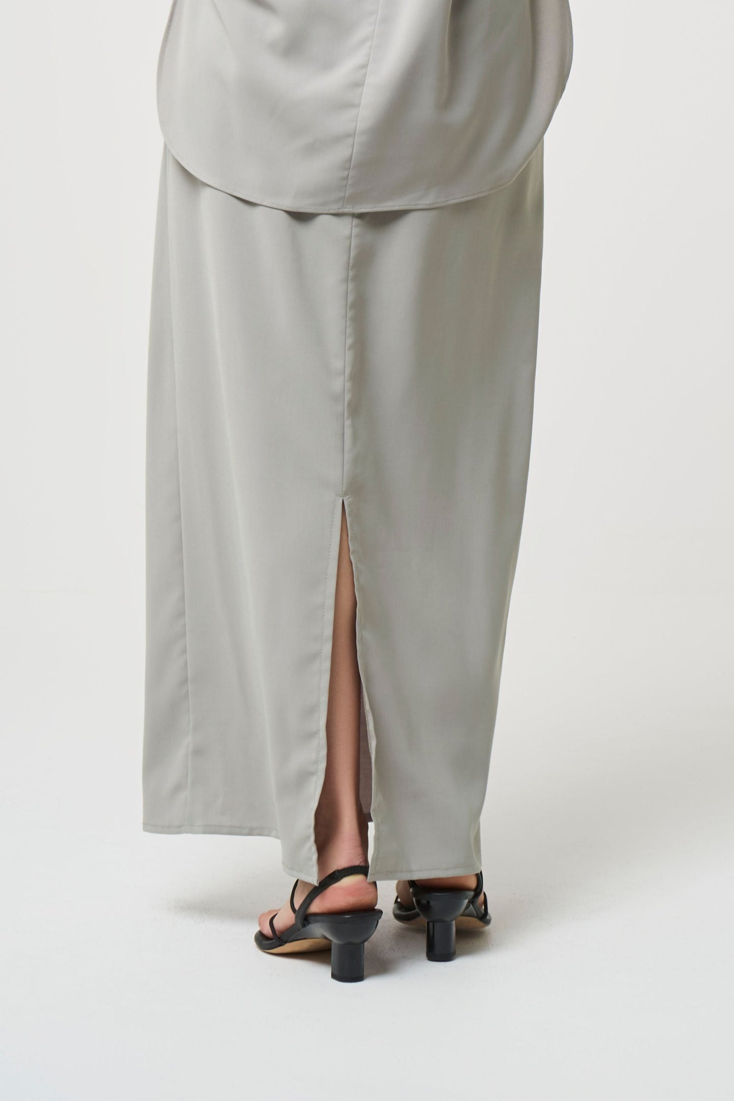 2way Long Straight Skirt - PISTACHIO GREEN