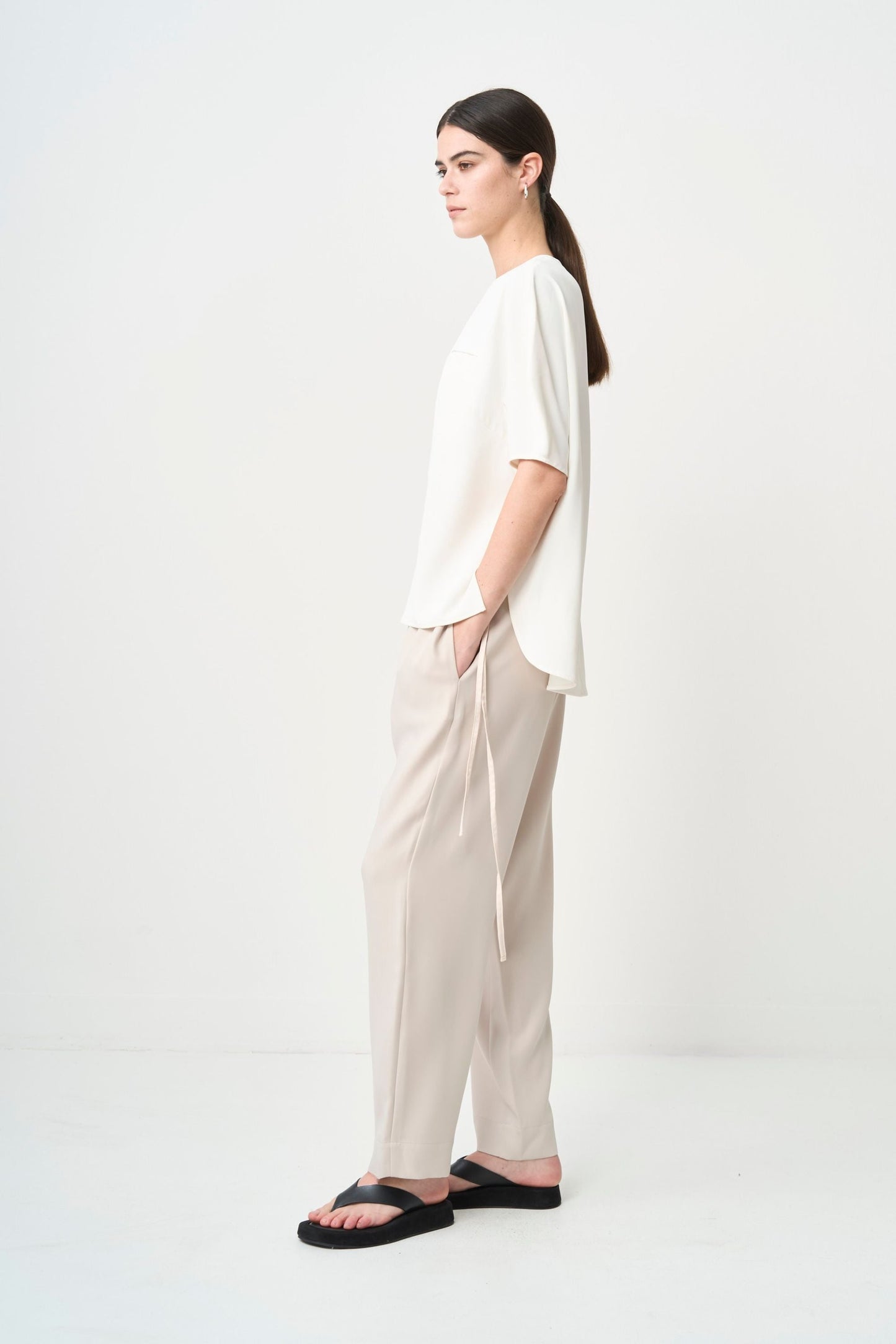 Short Sleeves TOPS - WHITE