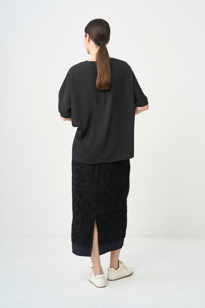Rain Jacquard Skirt - BLACK