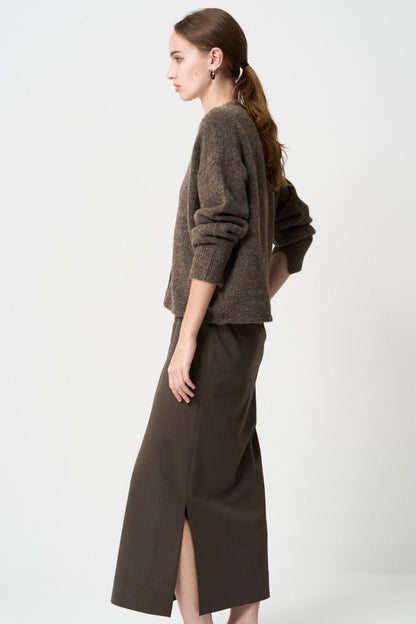 Shaggy Cardigan - BROWN