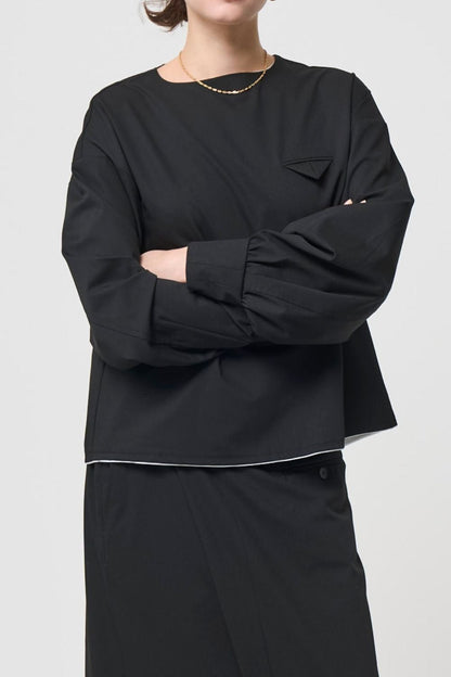 Mannish Pocket Tops - BLACK
