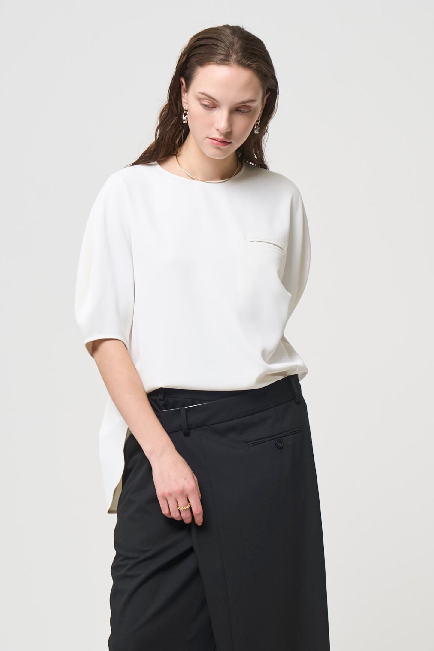 Short Sleeves TOPS - WHITE
