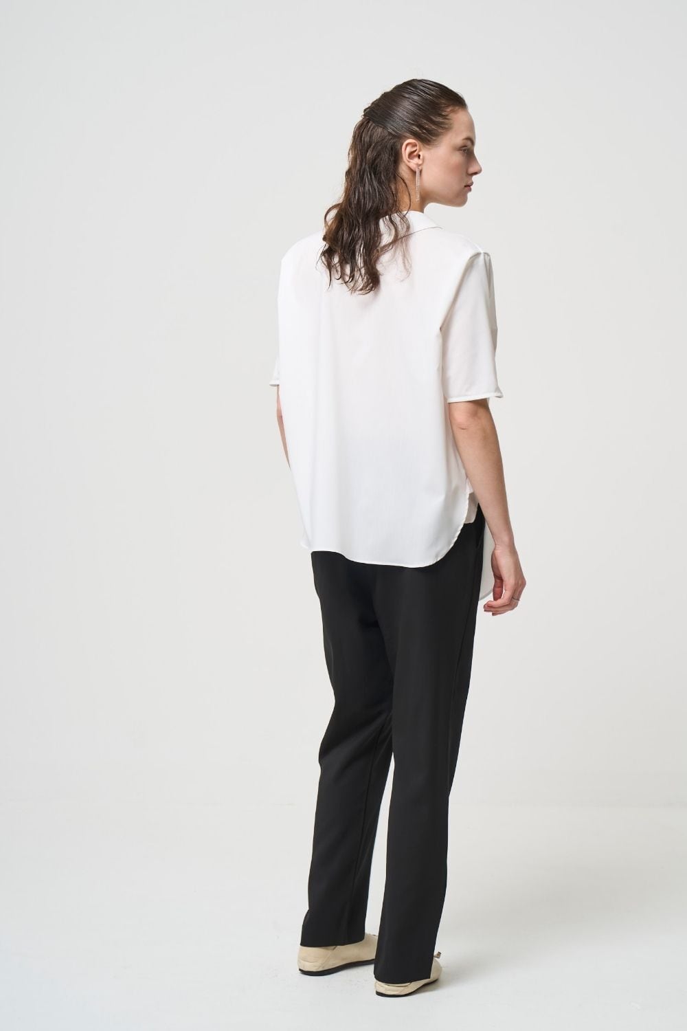 2way Collar Blouse - WHITE