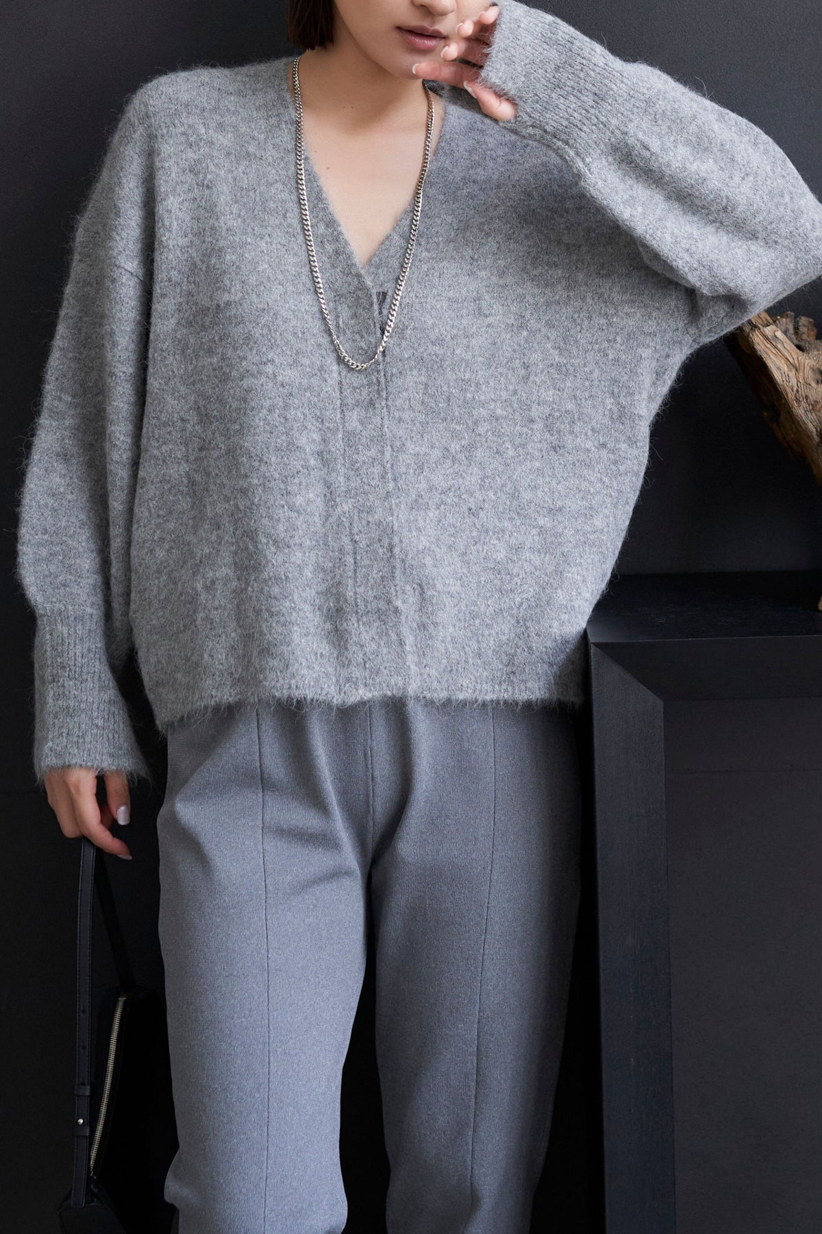 Shaggy Cardigan - GRAY