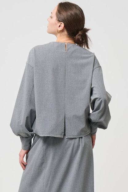 Mannish Pocket Tops - GRAY