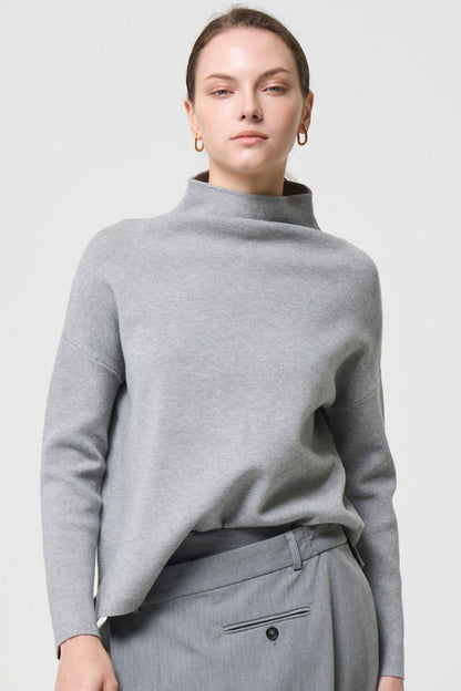 Bottle neck Knit - GRAY