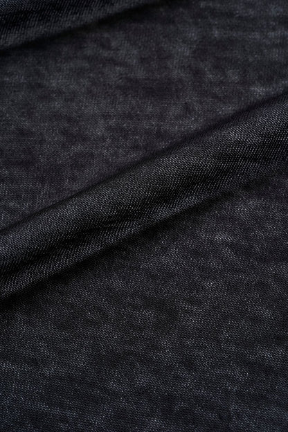 Breathable Cotton Cardigan - BLACK