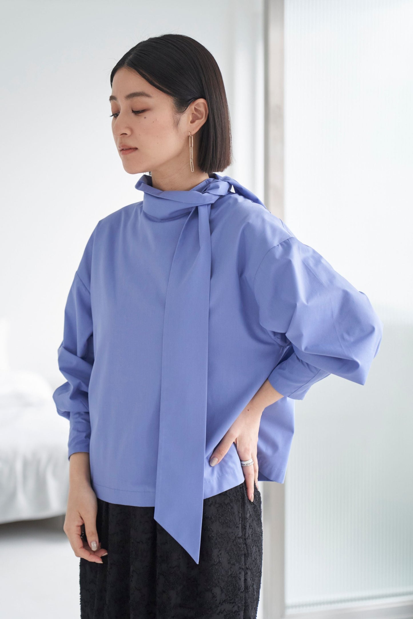 Ribbon Blouse - BLUE
