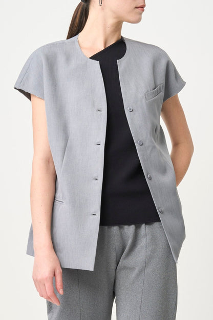 Short Sleeves Shirts Jacket - GRAY