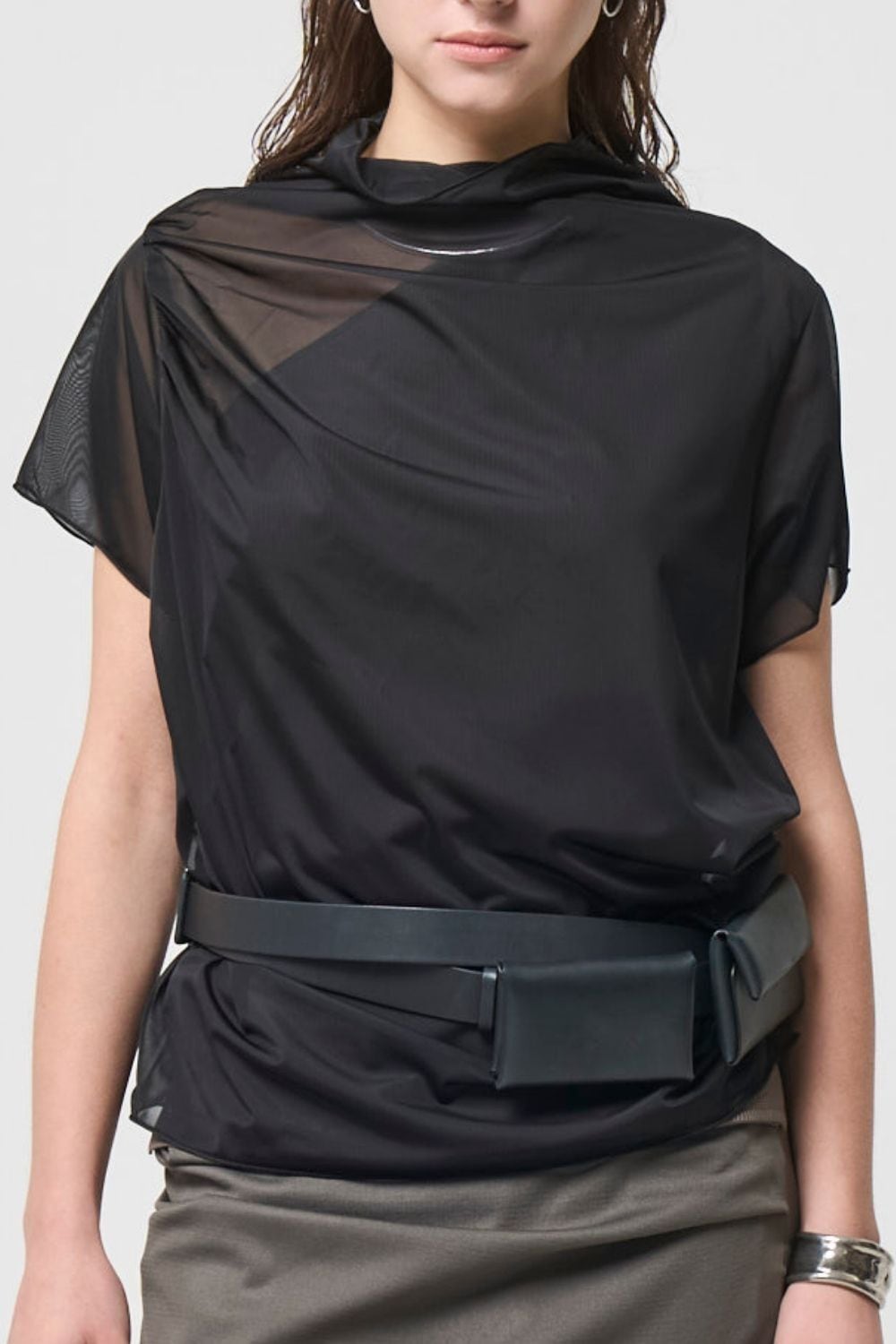 River Sheer Tops - BLACK