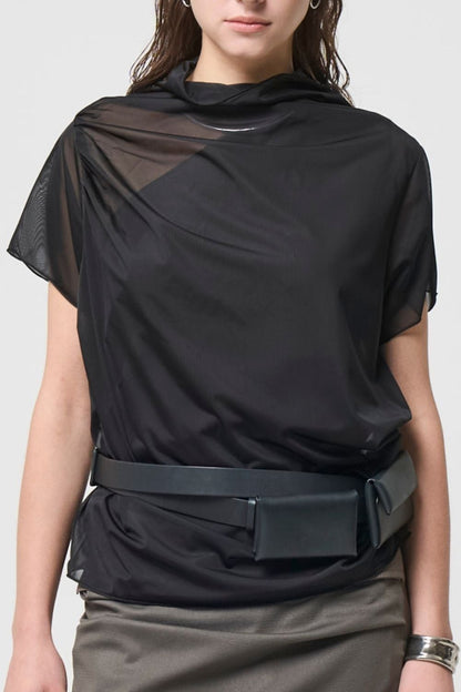 River Sheer Tops - BLACK