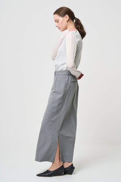2way Sheer back open T-shirt - WHITE