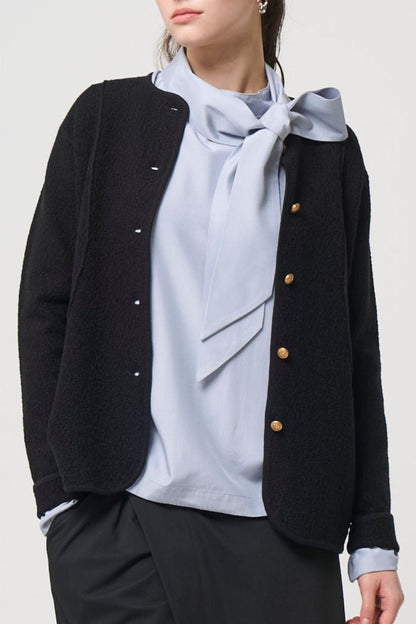 Relax Silk Jacket - BLACK