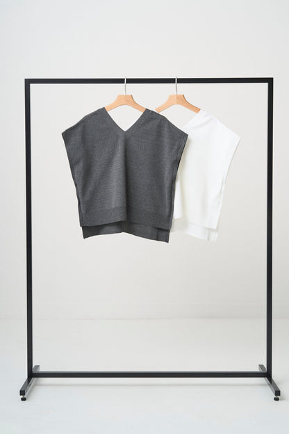 2way Spring Knit Poncho - GRAY